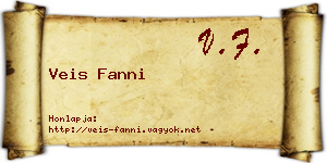 Veis Fanni névjegykártya